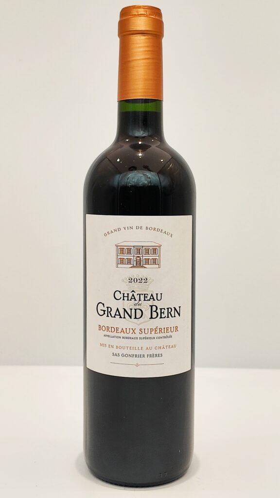 Château du Grand Bern – Bordeaux Supérieur – 2022 – 75 cL
