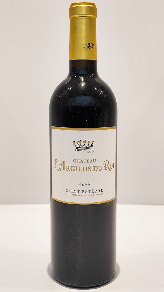 Château L&rsquo;Argilus du Roi – Saint-Estèphe – 2022 – 75 cL