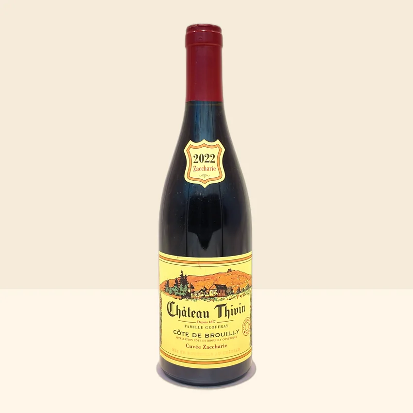 bouteille de Vin Zaccharie de Château Thivin - 2022