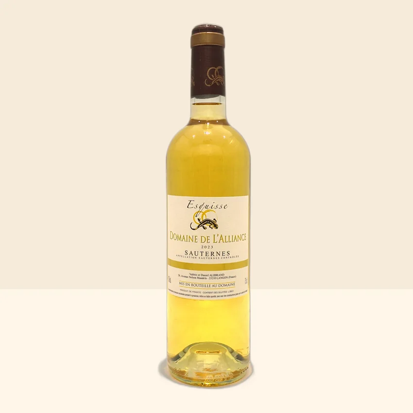 bouteille de Vin Sauternes Esquisse de Domaine de L'Alliance - 2023