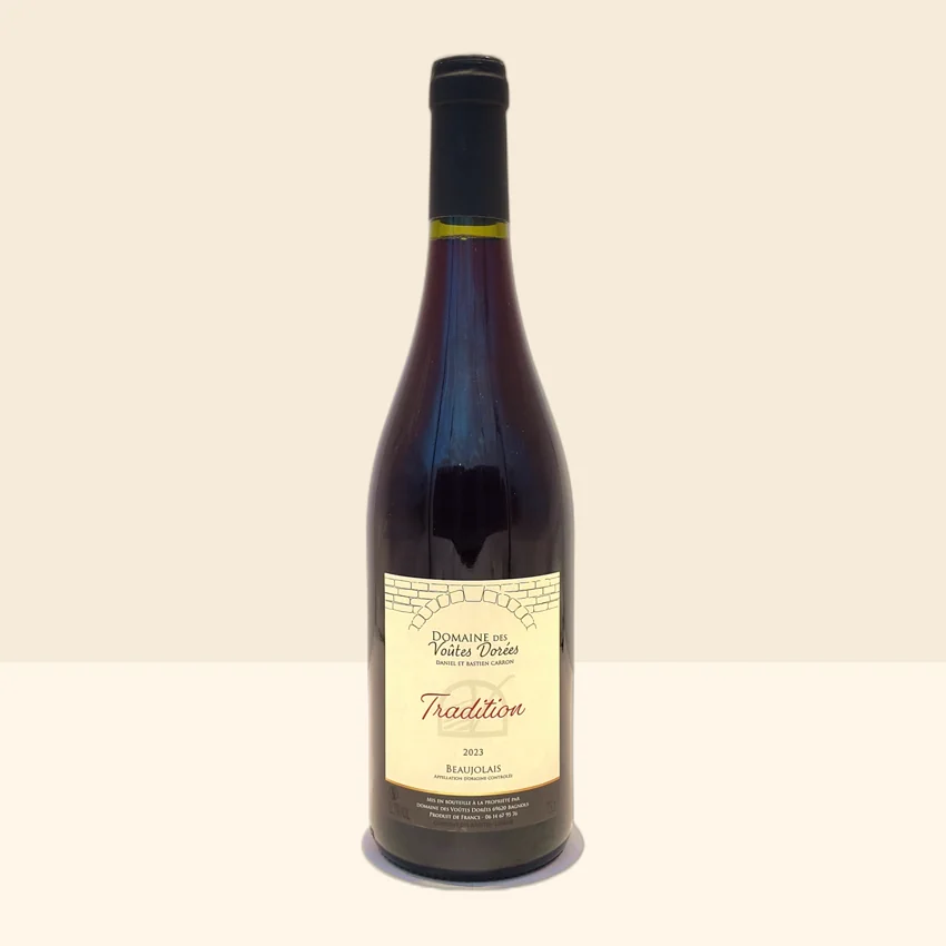bouteille de Vin Beaujolais Tradition de Domaine des Voûtes Dorées - 2023