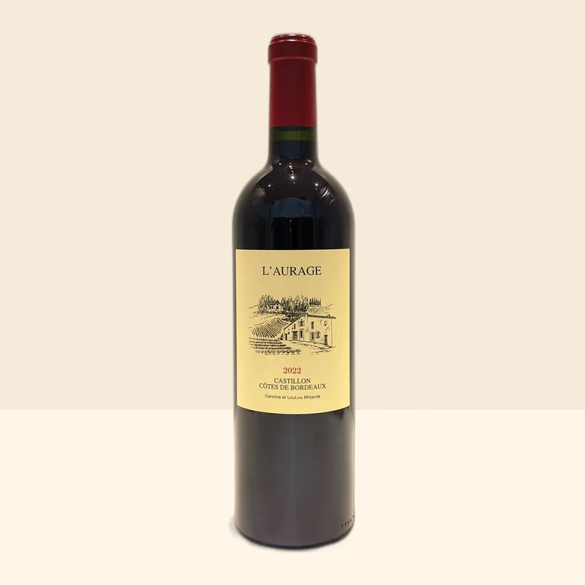bouteille de Vin Castillon Côtes de Bordeaux de Domaine de l'Aurage - 2022