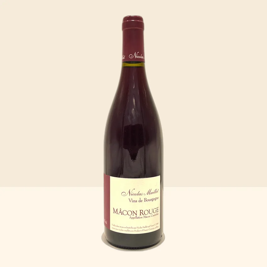 bouteille de Vin Mâcon Rouge de Nicolas Maillet - 2023