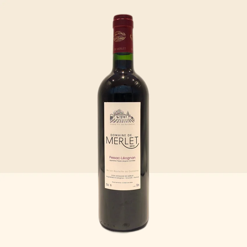 bouteille de Vin Pessac-Léognan Rouge de Domaine de Merlet - 2019