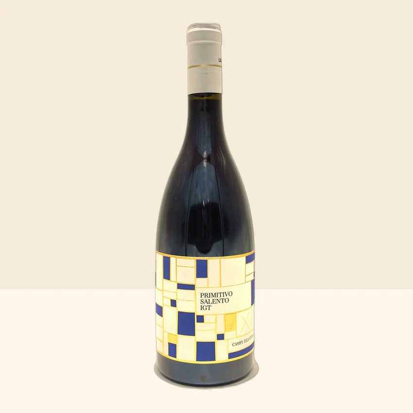 bouteille de Vin Primitivo de Campi Deantera - 2025