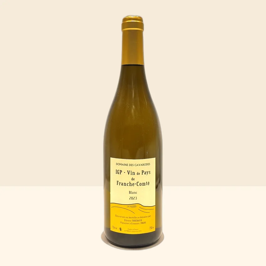 bouteille de Vin IGP Franche-Comté Blanc de Domaine des Cavarodes - Etienne Thiebaud - 2023