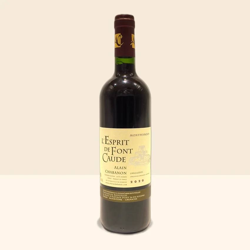 bouteille de Vin L'Esprit de Font Caude de Alain Chabanon - 2020