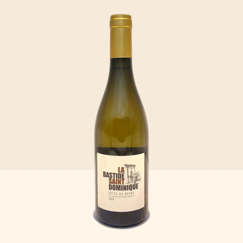 bouteille de Vin Côtes du Rhône Blanc de La Bastide Saint Dominique - 2024