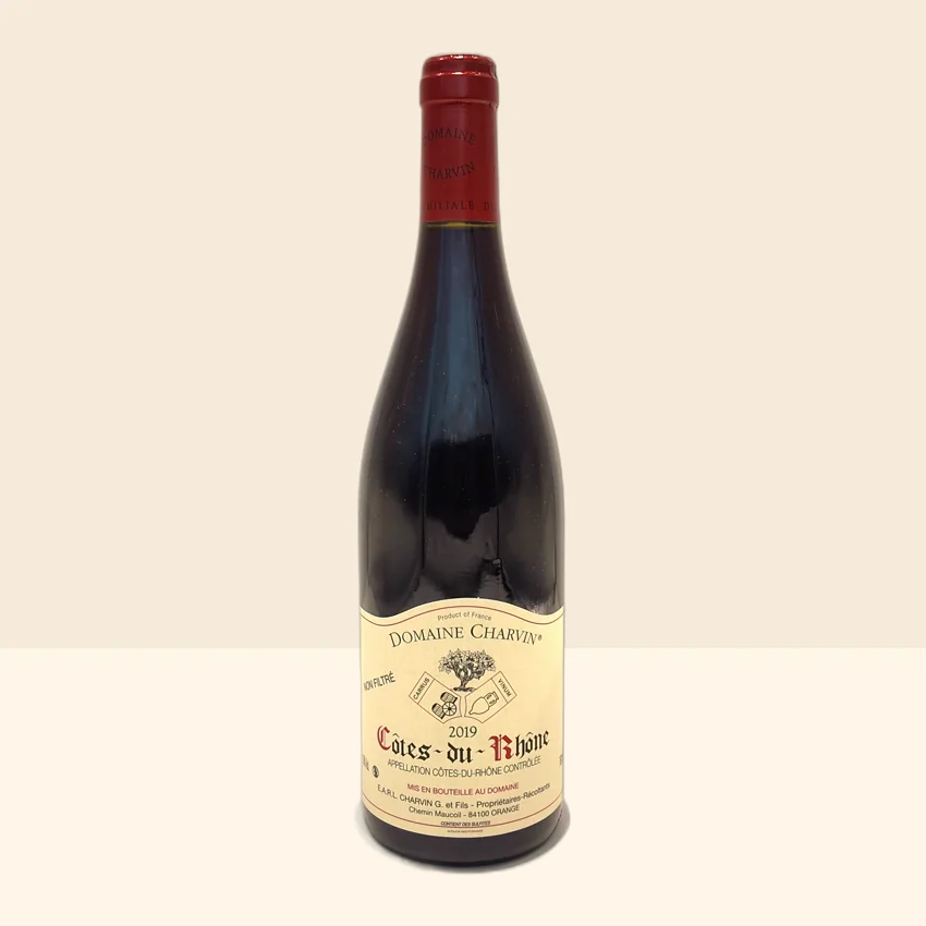 bouteille de Vin Côtes du Rhône Rouge de Charvin - 2019