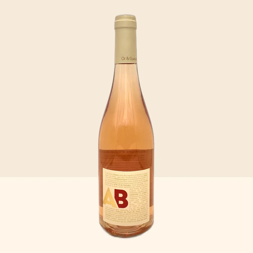 bouteille de Vin A Boire Rosé de Château d'Or et de Gueules - 2025