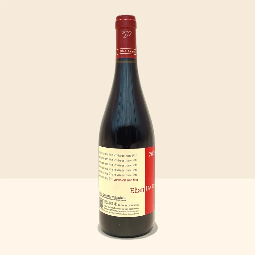 bouteille de Vin Le Vin est une fête de Elian Da Ros - 2024