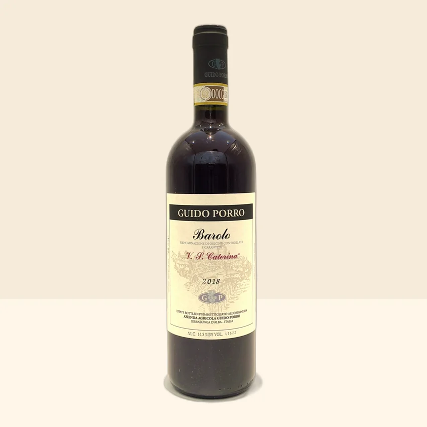 bouteille de Vin Barolo Santa Caterina de Guido Porro - 2018