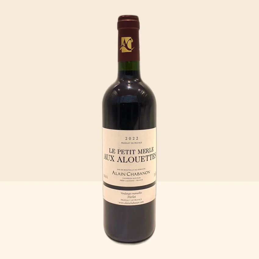 bouteille de Vin Le Petit Merle aux Alouettes de Alain Chabanon - 2022