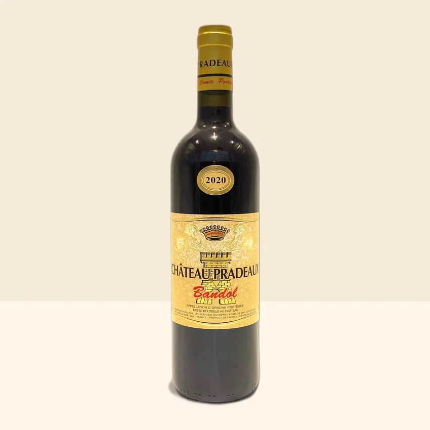 bouteille de Vin Bandol Rouge de Château Pradeaux - 2020