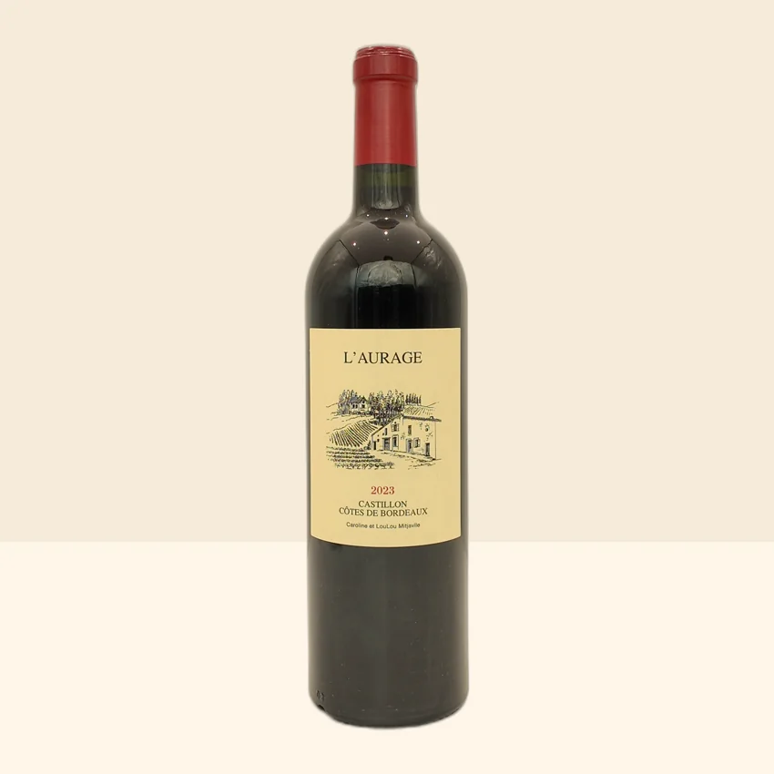 bouteille de Vin Castillon Côtes de Bordeaux de Domaine de l'Aurage - 2023