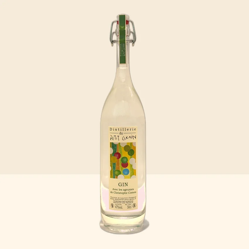bouteille de Spiritueux Gin aux Agrumes de Distillerie du Petit Grain -